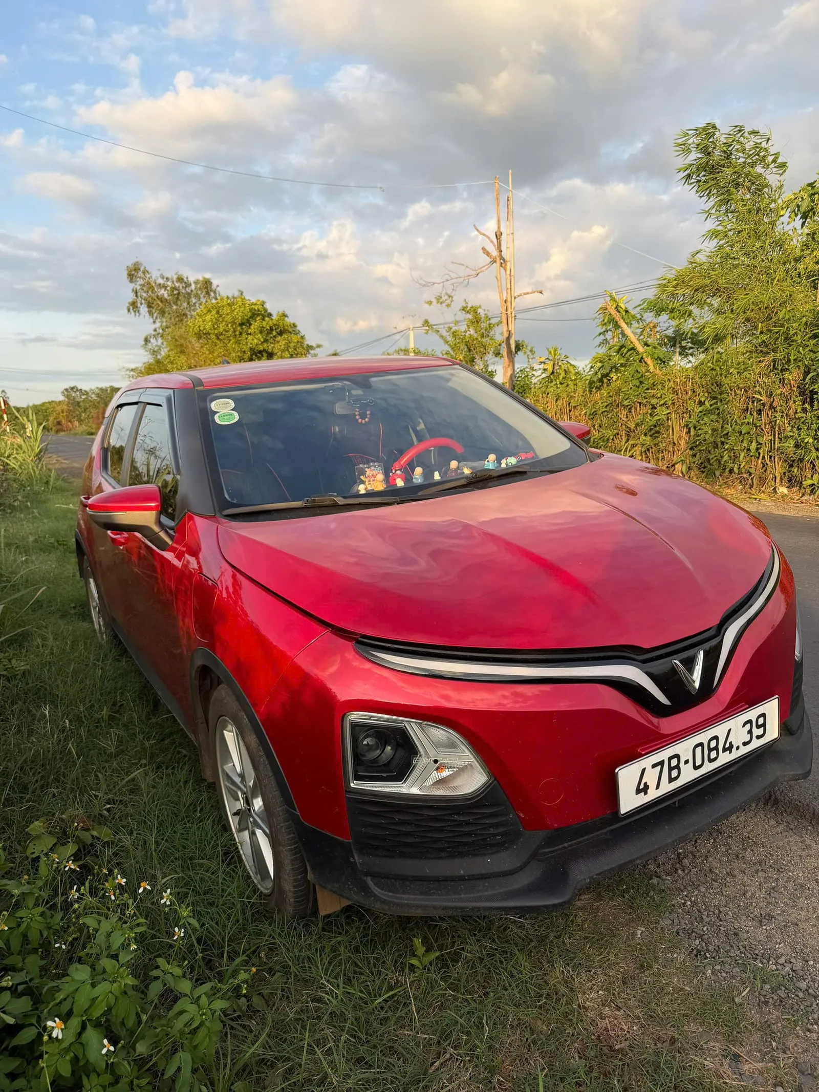Xe taxi điện trên đường làng ở Krông Pắc
