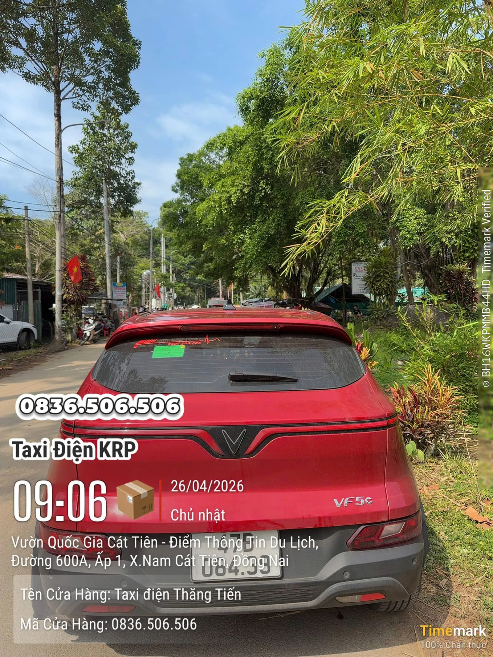 Xe taxi điện tại Vườn Quốc gia Cát Tiên